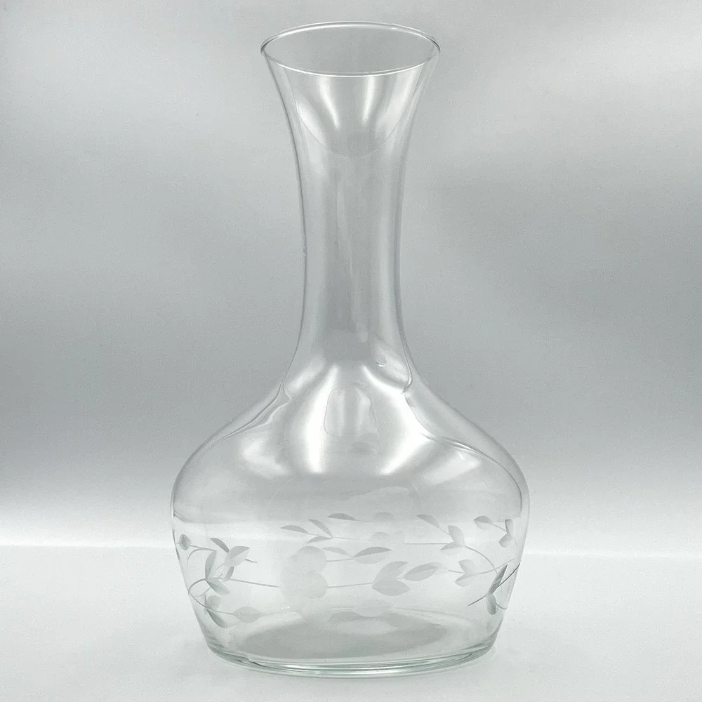Princess House Heritage Etched Glass Carafe 8.5
